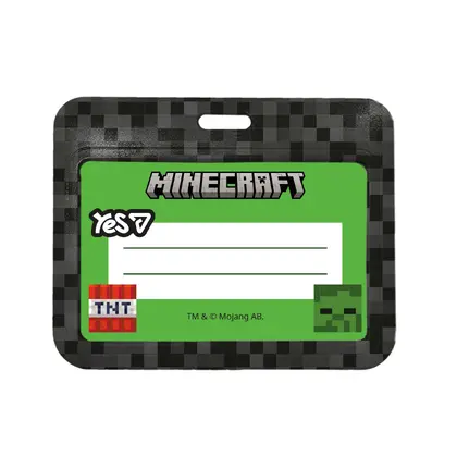 Бейдж YES 8*10 см. слайдер, Чорний, Minecraft (940399)