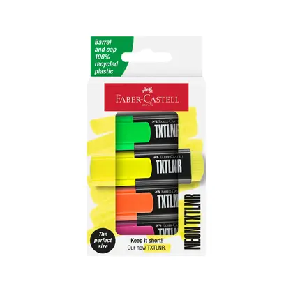 Маркери текстові в наборі Faber-Castell 1-5 мм., 4 шт. Superfluorescent, Textliner 46 (154204)