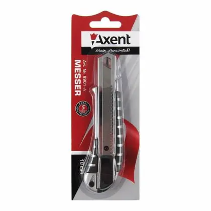 Нож канцелярский Axent, 18 мм., авто-фиксатор, (6901)