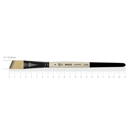 Пензель синтетичний ROSA BREEZE 1226A кутовий №8 коротка ручка, (1226А08)