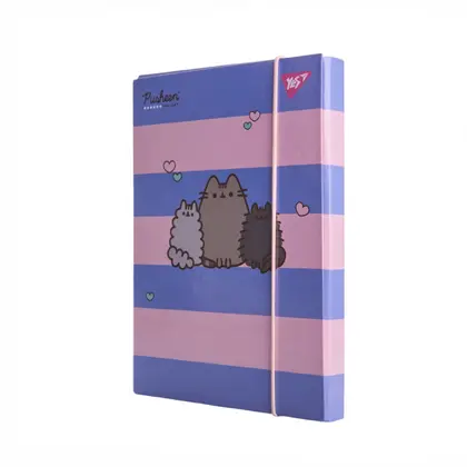 Папка для зошитів YES B5 картонна, на гумці, Pusheen (500245)