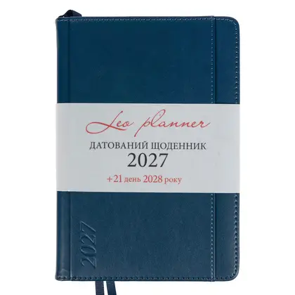 Щоденник датований LEO Planner 2027 A5, 368 сторінок Твердий, Синій, Legacy (252734)