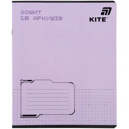 Тетрадь школьная KITE, 18 листов, One Color, клетка, (K26-236-1)