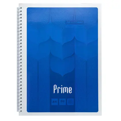 Зошит для записів Buromax А4, 96 аркушів клітинка, спіраль, Синій, PRIME (BM.24451101-02)