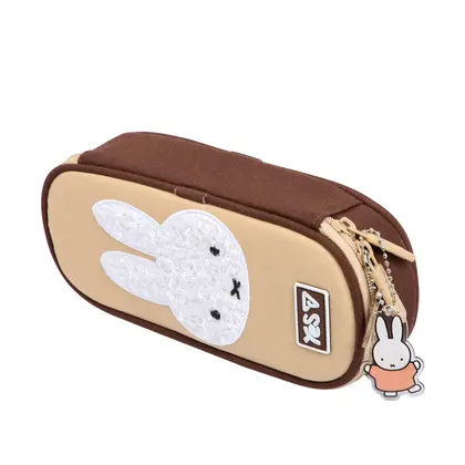 Пенал шкільний YES 1 відділення Бежевий, Miffy Bunny (533758)