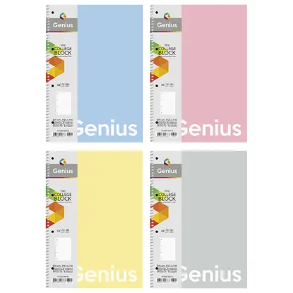 Колледж-блок Школьник, А4, 80 листов, Genius, 70 г/м2., клетка, (A4-080-6801L)