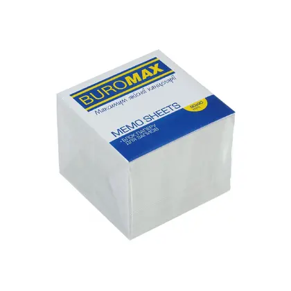 Папір для нотаток Buromax 90*90*70 мм. не склеєні, Білий, JOBMAX (BM.2218)