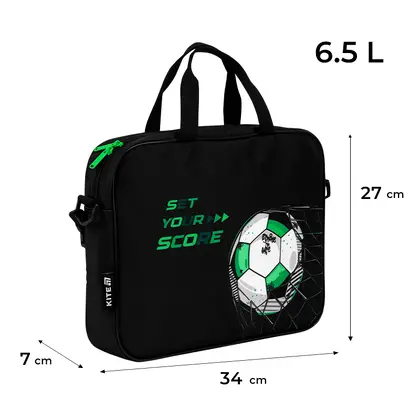 Сумка-шкільна KITE А4, 1 відділення текстильна, Football (K26-589-2)