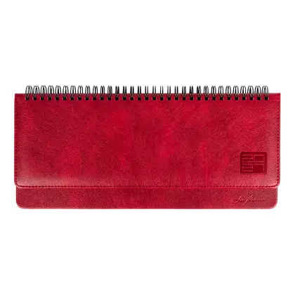 Планінг датований Leo Planner 2027 р. 30*14 см. 128 сторінок Твердий, Бордовий, Persona (252741)