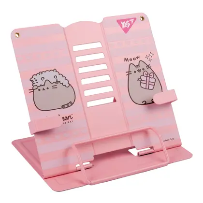 Подставка для учебников YES, Pusheen, металлическая, с фиксатором, (470519)