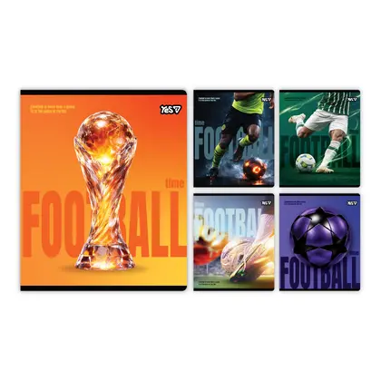 Зошит шкільний YES 18 аркушів клітинка, Football (768581)