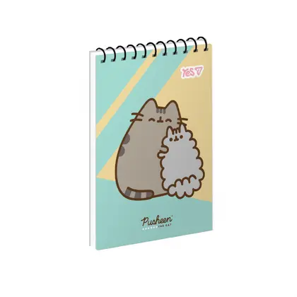 Зошит для записів YES А7, 80 аркушів на спіралі, клітинка, Pusheen: Sweet Moments (152508)