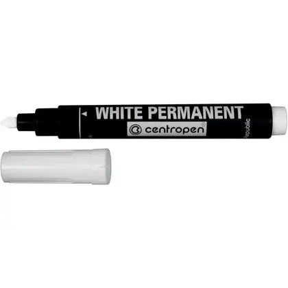 Маркер перманентний Centropen 2,5 мм. круглий, Білий, (8586/11)