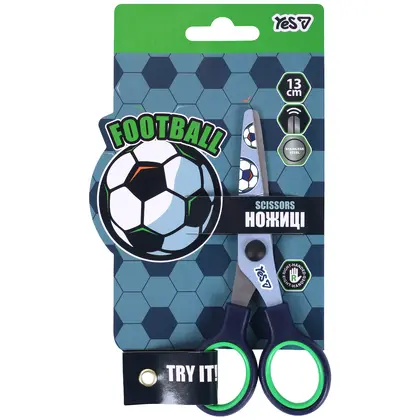 Ножницы детские YES, 13 см., Football, (480488)