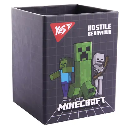 Подставка для ручек YES, Minecraft, картонный, Серый, (708332)
