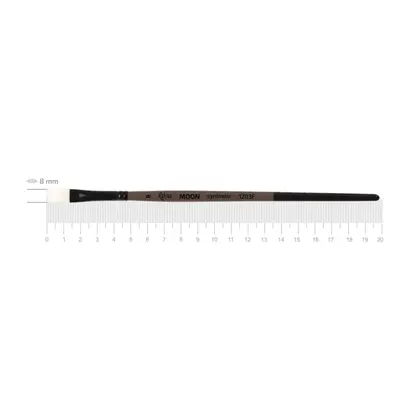 Пензель синтетичний ROSA MOON 1203F плоский №8 коротка ручка, (1203F08)