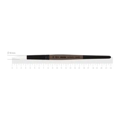 Пензель синтетичний ROSA MOON 1203R круглий №10 коротка ручка, (1203R10)