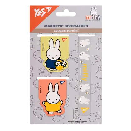 Закладки для підручників YES 3 шт. Магнітні, Miffy (708356)