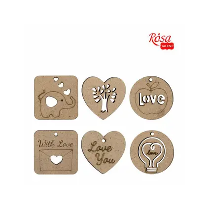 Заготівка МДФ ROSA Talent 1 шт. теги LOVE, (4801166)