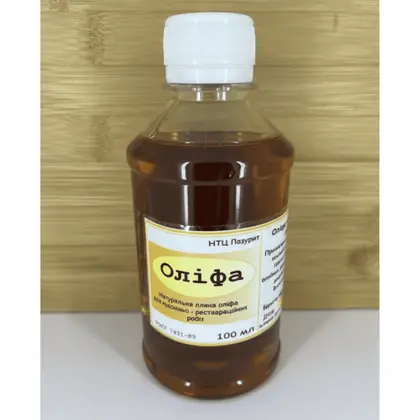Разбавитель для масляных красок, 100 мл., ОЛИФА НАТУРАЛЬНА ЛЬНЯНАЯ світла БЕЗ СИККАТИВА, (49233)