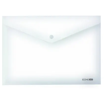 Папка на кнопке Economix, А4, прозора, прозора, (E31301-00)