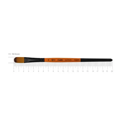 Кисть синтетика ROSA FLAME 1368FR овальная, №8, короткая ручка, (1368FR08)