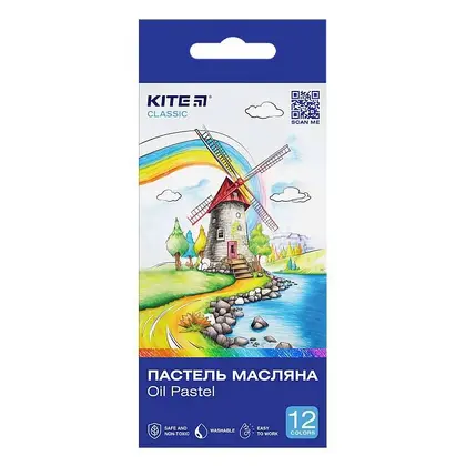 Пастель масляная Kite Classic  12 цветов (k-071)