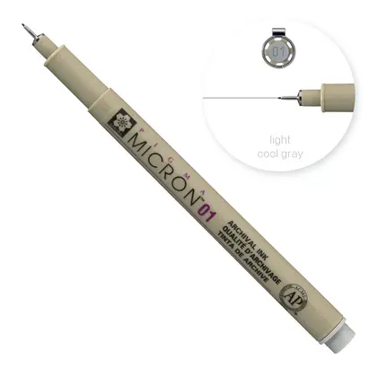 Линер Sakura Pigma Micron, (0.1) 0,25 мм., , Сірий Світлий,  (XSDK0142)
