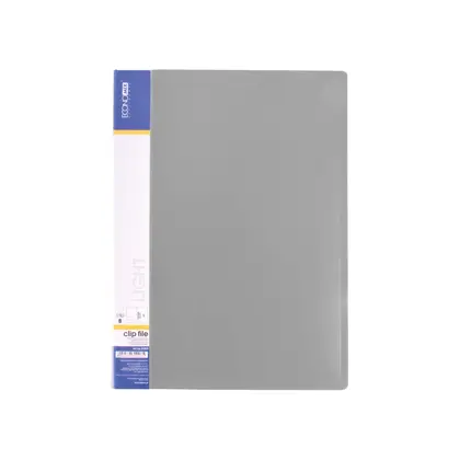 Папка з притиском Economix А4 з боковим притиском, Сіра, CLIP B Light (E31208-10)