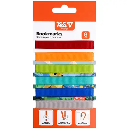 Закладки для підручників YES 6 шт. Orange Line (708850)
