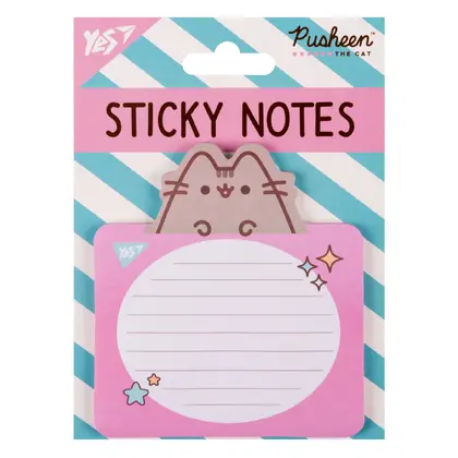 Бумага для заметок YES, 40 листов, Pusheen, фигурная, с клейким слоем, (170399)