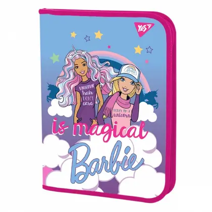 Папка для зошитів YES B5 пластикова, на блискавці, Barbie (491550)