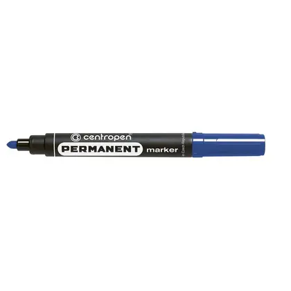 Маркер перманентний Centropen 8566 2,5 мм. круглий, Синій, (8566/03)