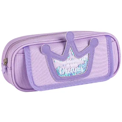 Пенал школьный Deli, 235*105*65 мм., Фиолетовый, (BC223)