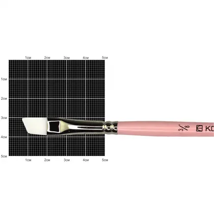 Кисть синтетика Kolos Flamingo скошенная, №3/8, короткая ручка, 1023A, (421023A38)