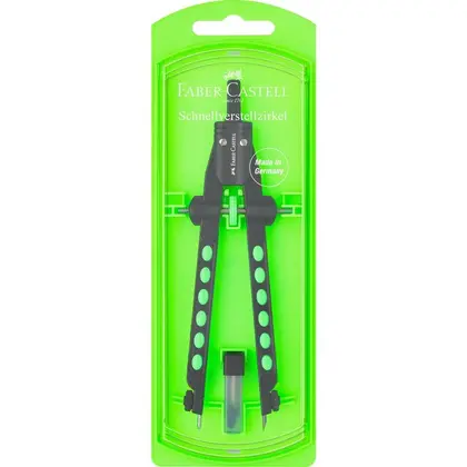 Циркуль Faber-Castell, до 340 мм., QUICK SET COMPASS FACTORY NEON, (174335)