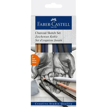 Вугільні олівці в наборі Faber-Castell 7 предметів SKETCH (114002)