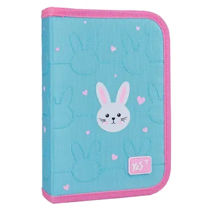 Пенал шкільний YES 1 відділення твердий, Блакитний, Funny Bunny (533625)