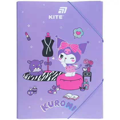 Папка на гумках KITE А4 Kuromi (HK25-247-1)