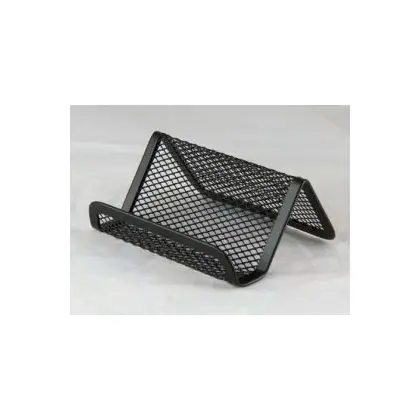 Подставка для визиток Buromax, 95*80*45 мм., металлическая, Черная, (BM.6225-01)