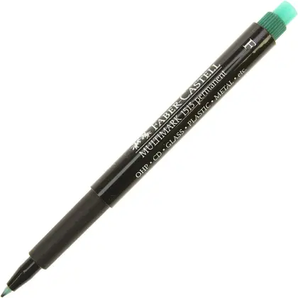 Маркер перманентний Faber-Castell OHP Multimark 0,6 мм. F Зелений, Multimark (151363)