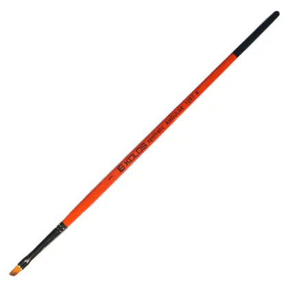 Пензель синтетичний Kolos Carrot кутовий №1 коротка ручка, 1097А (4210970А001)