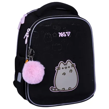 Шкільний рюкзак YES каркасний, Чорний, My Pusheen (550206)
