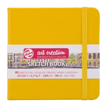 Альбом для графики Royal Talens Art Creation, 12*12 см., 80 аркушів, 140 г/м2, тверда обкладинка, Golden Yellow,  (9314114M)