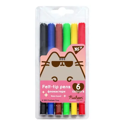 Фломастеры YES, 6 цветов, , Pusheen (650528)