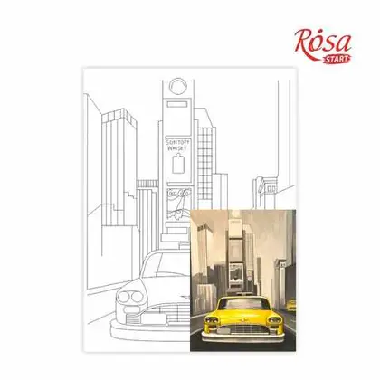 Полотно з контуром ROSA Talent 30*40 см. Города.Нью-Йорк, (GPA284203)