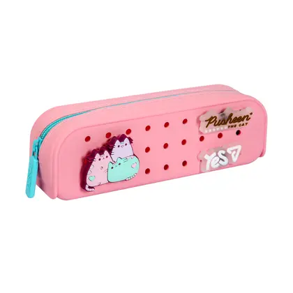 Пенал шкільний YES 1 відділення Силікон, Рожевий, Pusheen Summer (533846)