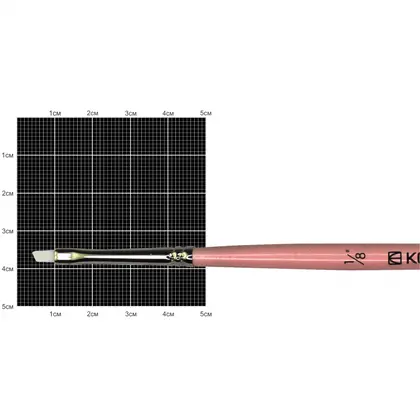 Пензель синтетичний Kolos Flamingo кутовий №1/8 коротка ручка, 1023A (421023A18)