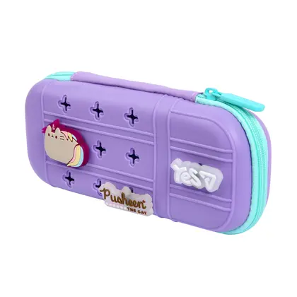 Пенал шкільний YES 1 відділення Фіолетовий, Pusheen Summer (533838)