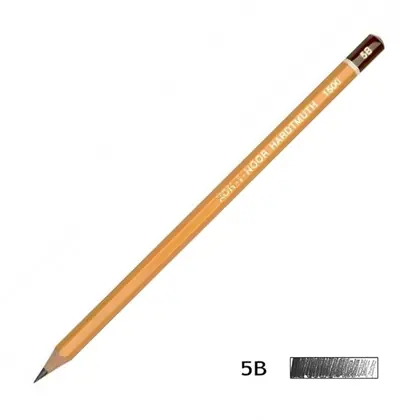 Чернографитный карандаш Koh-i-noor 1500, 5В, , (1500.5B)